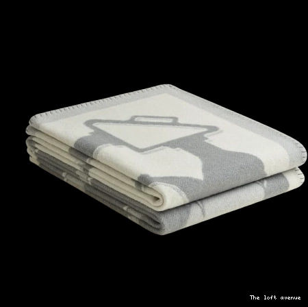 HERMES BLANKET TATERSALE WOOL THROW 0804
